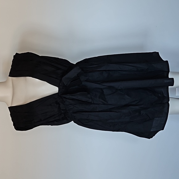 Anthropologie Dresses & Skirts - Blue Tassel for Anthropologie black v-front/back mini dress with bow-L